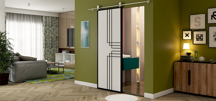 sliding bathroom door installation in Tamiami